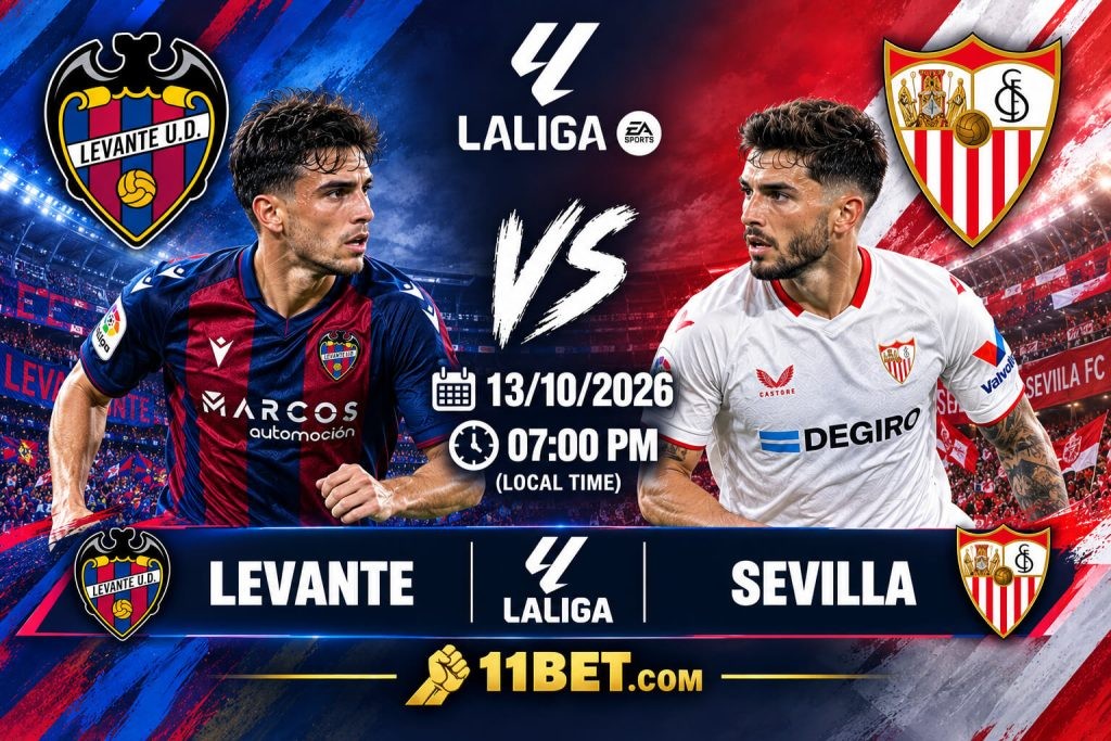 11BET Nhận định bóng đá Levante vs Sevilla 02h00 ngày 13/10: Cân tài cân sức, chờ đợi màn chia điểm