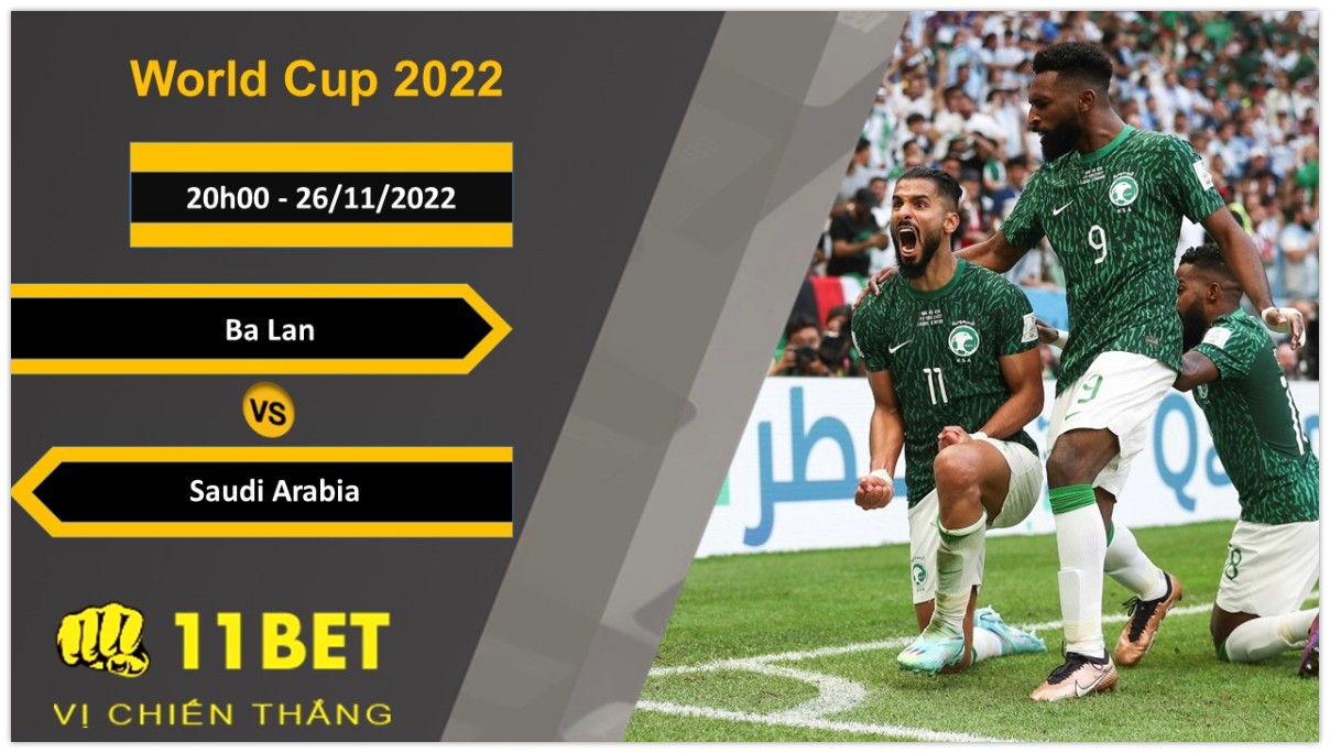 11BET Soi kèo Ba Lan vs Saudi Arabia, 20h00, 26/11/2022