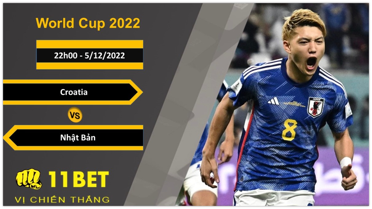 11BET Soi kèo Croatia vs Nhật Bản, 22h00, 5/12/2022
