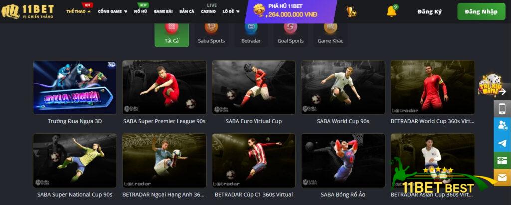 Thể thao ảo tại 11Bet rất hấp dẫn